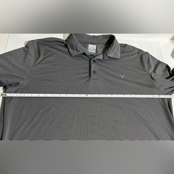 Callaway Mens Opti Dri Golf Polo Golf Shirt Size XL Gray Striped Short Sleeve - Picture 5 of 7